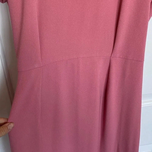 Bobeau Pink Flutter Wrap Midi Dress - Picture 14 of 14